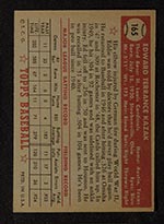 1952 Topps #165 Eddie Kazak St. Louis Cardinals - Gray Back