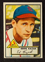 1952 Topps #165 Eddie Kazak St. Louis Cardinals - Front