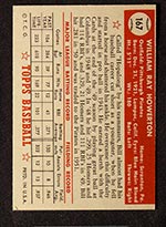 1952 Topps #167 Bill Howerton Pittsburgh Pirates - Cream Back