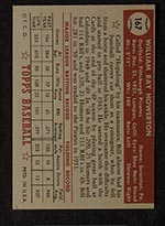 1952 Topps #167 Bill Howerton Pittsburgh Pirates - Gray Back