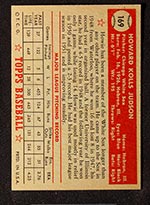 1952 Topps #169 Howie Judson Chicago White Sox - Cream Back