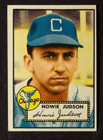1952 Topps #169 Howie Judson Chicago White Sox - Front