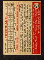 1952 Topps #170 Gus Bell Pittsburgh Pirates - Cream Back