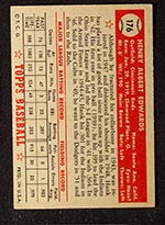1952 Topps #176 Hank Edwards Cincinnati Reds - Cream Back