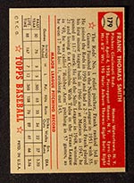 1952 Topps #179 Frank Smith Cincinnati Reds - Cream Back