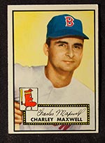 1952 Topps #180 Charley Maxwell Boston Red Sox - Front
