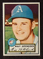 1952 Topps #182 Billy Hitchcock Philadelphia Athletics - Front