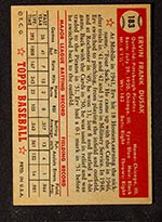 1952 Topps #183 Erv Dusak Pittsburgh Pirates - Cream Back