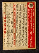 1952 Topps #185 Bill Nicholson Philadelphia Phillies - Cream Back