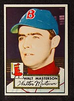 1952 Topps #186 Walt Masterson Boston Red Sox - Front