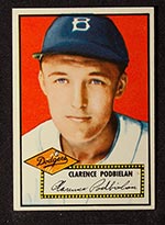 1952 Topps #188 Clarence Podbielan Brooklyn Dodgers - Front