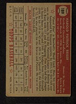 1952 Topps #189 Pete Reiser Cleveland Indians - Gray Back