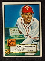 1952 Topps #203 Curt Simmons Philadelphia Phillies - Front