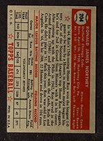 1952 Topps #204 Ron Northey Chicago Cubs - Back