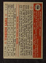 1952 Topps #208 Marlin Stuart Detroit Tigers - Back