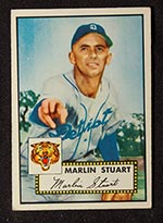 1952 Topps #208 Marlin Stuart Detroit Tigers - Front