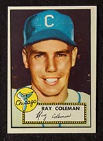 1952 Topps #211 Ray Coleman Chicago White Sox - Front