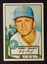1952 Topps #219 Bobby Shantz Philadelphia Athletics - Front