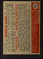 1952 Topps #223 Del Ennis Philadelphia Phillies - Back