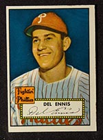 1952 Topps #223 Del Ennis Philadelphia Phillies - Front