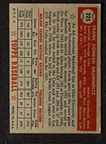 1952 Topps #225 Frank Baumholtz Chicago Cubs - Back