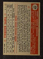 1952 Topps #229 Gene Beardon St. Louis Browns - Back