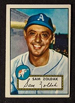 1952 Topps #231 Sam Zoldak Philadelphia Athletics - Front