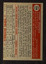 1952 Topps #234 Steve Souchock Detroit Tigers - Back