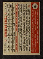 1952 Topps #236 Ed Fitzgerald Pittsburgh Pirates - Back