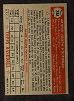 1952 Topps #238 Art Houtteman Detroit Tigers - Back
