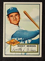 1952 Topps #239 Rocky Bridges Brooklyn Dodgers - Front
