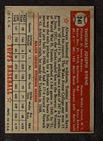 1952 Topps #241 Tommy Byrne St. Louis Browns - Back