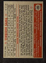 1952 Topps #247 Randy Gumpert Boston Red Sox - Back