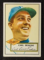 1952 Topps #250 Carl Erskine Brooklyn Dodgers - Front