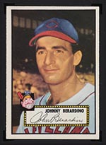 1952 Topps #253 Johnny Berardino Cleveland Indians - Front