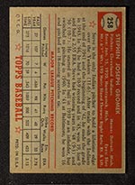 1952 Topps #258 Steve Gromek Cleveland Indians - Back
