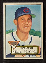 1952 Topps #259 Bob Addis Chicago Cubs - Front