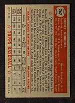 1952 Topps #267 Sid Gordon Boston Braves - Back
