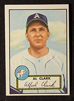 1952 Topps #278 Al Clark Philadelphia Athletics - Front