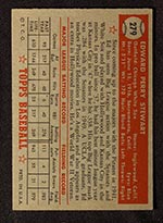 1952 Topps #279 Ed Stewart Chicago White Sox - Back