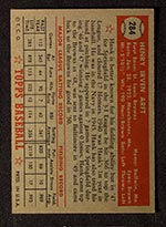 1952 Topps #284 Hank Arft St. Louis Browns - Back