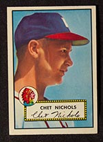 1952 Topps #288 Chet Nichols Boston Braves - Front