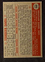 1952 Topps #293 Sibby Sisti Boston Braves - Back