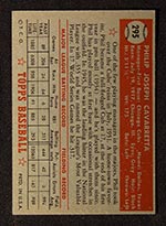 1952 Topps #295 Phil Cavarretta Chicago Cubs - Back