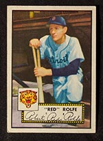 1952 Topps #296 Red Rolfe Detroit Tigers - Front