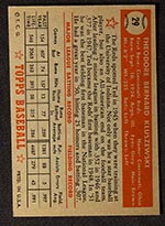 1952 Topps #29 Ted Kluszewski Cincinnati Reds - Red Back