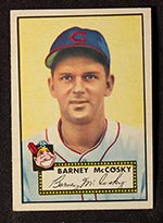 1952 Topps #300 Barney McCosky Cleveland Indians - Front