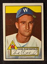 1952 Topps #301 Bob Porterfield Washington Senators - Front