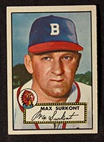 1952 Topps #302 Max Surkont Boston Braves - Front