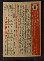 1952 Topps #303 Harry Dorish Chicago White Sox - Back